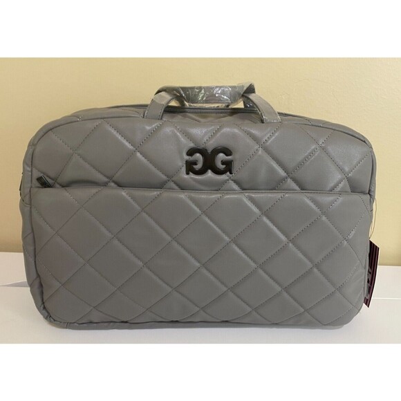 Gilda Paris Quilted Weekender Bag GRAY $229 Gray New With Tags Men or Women - Picture 4 of 12